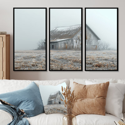 Grey Winter Barn Modern Marvel - Barn Wall Art Living Room Set