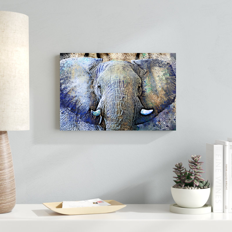«Purple Elephant», impression sur toile, H 12 po x l 18 po