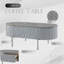 Table basse yukino gris ultrabrillant et finition chromée