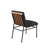 Lahni Set of 2 Black Boucle Fabric Dining Chairs with Black Iron Legs-1227547556