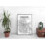 «Denver City Map», reproduction d'impression sur affiche en blanc / gris-24704979
