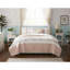 6 Piece Quilt , Blush, King/ King Size, Cotton , Reversible With Pillow Gatherings Blush Piece, Extras