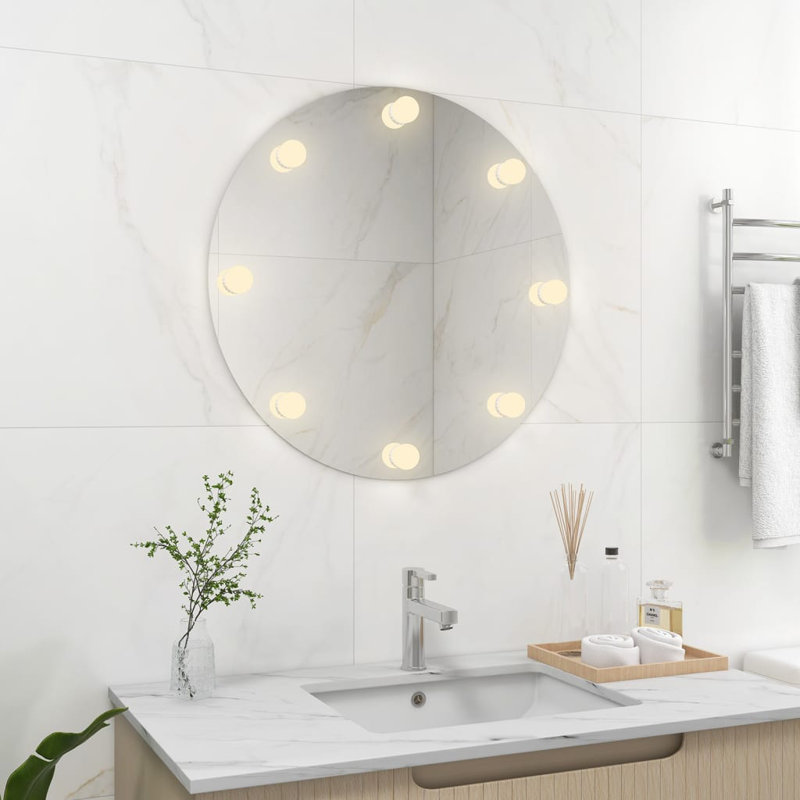 Birjesh Flat Wall Mirror, 70cm H x 70cm W