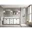 Meuble-lavabo double blanc 84 po X P 22 po D, ensemble de dessus et robinet en marbre de culture-117970982-117970984