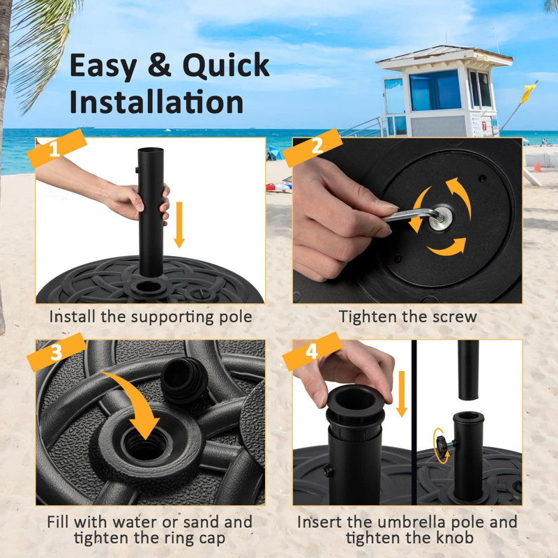 Beeville 2.5kg Plastic Free Standing Umbrella Base
