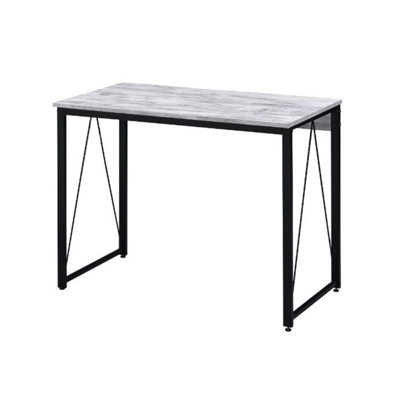 Bureau d'écriture rectangulaire avec base en métal