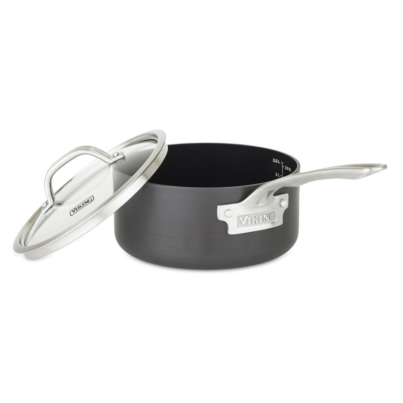 Viking Hard Anodized Nonstick Saucepan with Lid, 3 qt.