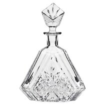 Vintage Handcut Lead Crystal Brandy Decanter With Stopper 10.25 by