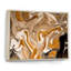 Vague brune avec taches noires et blanches - reproduction sur toile-67389837-67389847