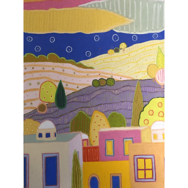 La magie se produit à l'extérieur de ma fenêtre par Jeff Ferst, H 31,2 po x l 25,2 po, Papier avec cadre noir