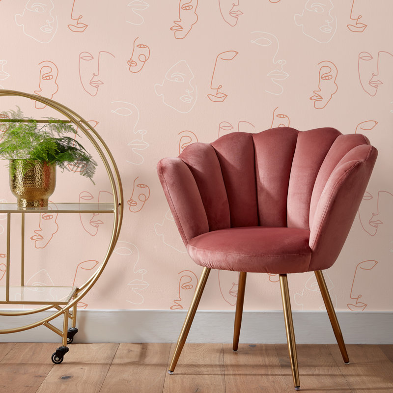 10m x 52cm Matte Wallpaper Roll, Blush Pink