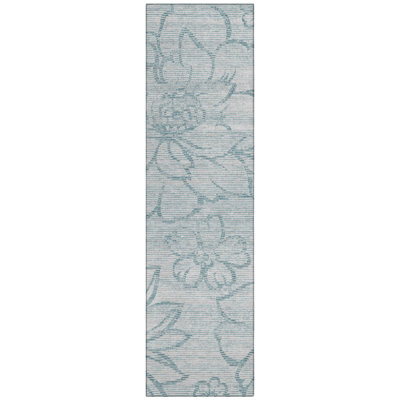 Machine Washable Indoor/Outdoor Chantille ACN2789 Floral Rug