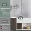 Armoire à pharmacie à miroir encastrée ou à surface DEL, désembueur, capteur tactile, 3 couleurs, gradateur, prises et USB-1378245313