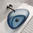 MonBlari 23" X 15" Triangle Resin Bathroom Vessel Sink Starry Blue-120971924