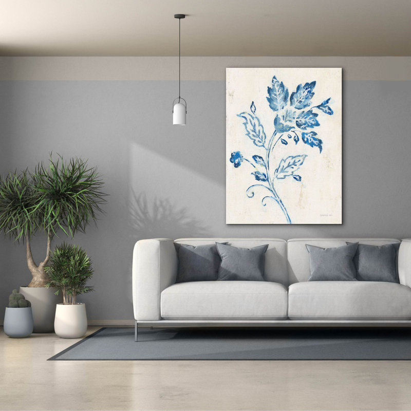 «Exotic Elegance Floral 1 Cream» par Danhui Nai, art mural sur toile, H 54 po x l 40 po