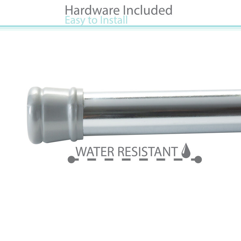 Adjustable Chrome Tension Shower Curtain Rod 42-72 Inches