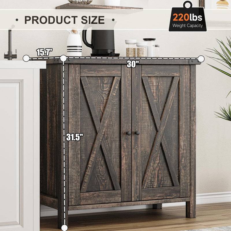 Evalisse 2 - Door Accent Cabinet, Chêne rustique