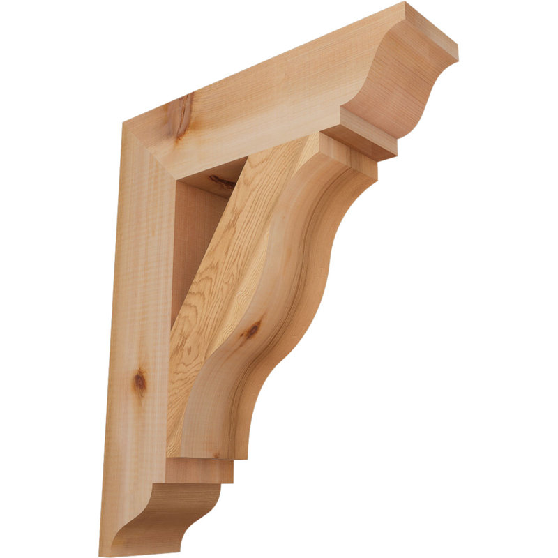 Support traditionnel Funston, Cèdre rouge de l'Ouest, Lisse, H 20 po x l 3,5 po x P 16 po