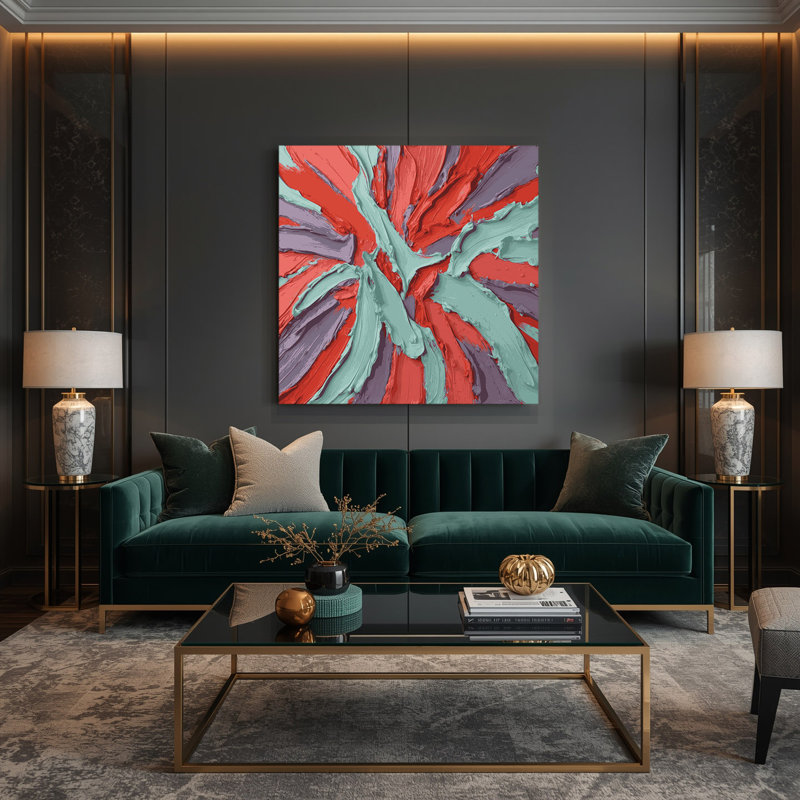 «Neo Expressionism 89», art mural sur toile bleue, 12" H x 12" W