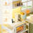 Bakers Rack with Power Outlet, Coffee Bar Table with LED Light, Kitchen Storage Shelf Rack Neishae