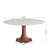 Round Stone Danner Solid Wood Pedestal Floral Shape Kitchen Dinner Table For 4/6/8-1264046011-1264046014