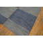 Tapis bleu / gris en laine noué à la main de conception unique 9 pi x 12 pi Shaker