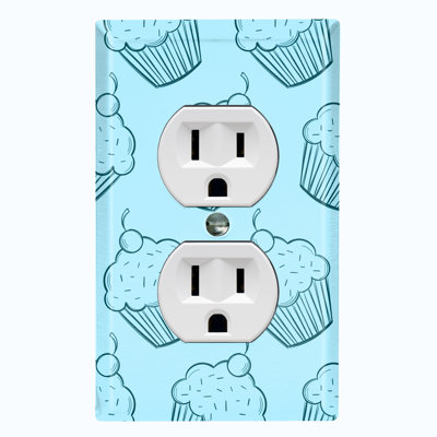 Patterned 1 - Gang Duplex Outlet Standard Wall Plate