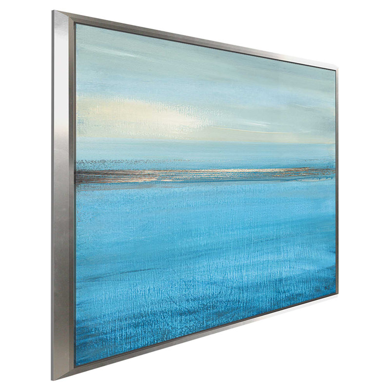 « ocean currents ii », reproduction de peinture à l’acrylique sur toile encadrée, H 21,5 po x l 21,5 po x P 2 po