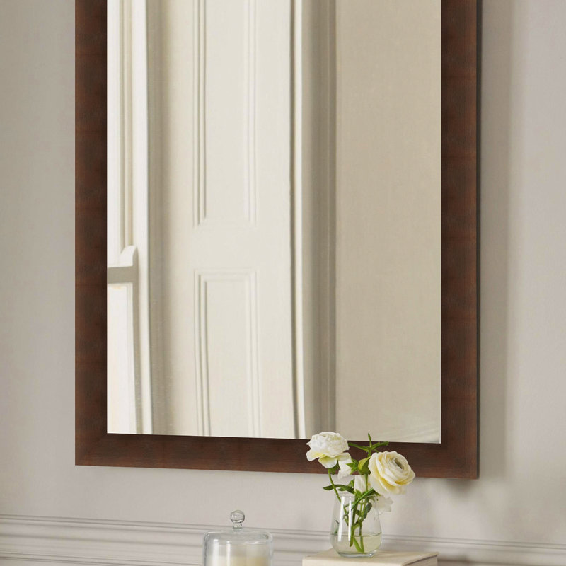 Miroir de meuble-lavabo moderne et contemporain, 32 po x 26 po, Bronze