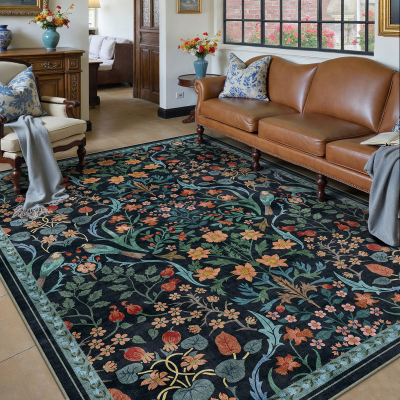 Destinay Floral Area Rug, Rectangle 200 x 300 cm