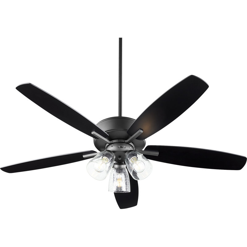 Ventilateur de plafond standard à 5 pales 52 po avec chaînette et ensemble d’éclairage inclus Evangeline