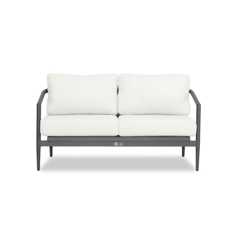 Olio Outdoor 2 - Seat Loveseat, Canvas Natural Sunbrella® Canvas, Slate