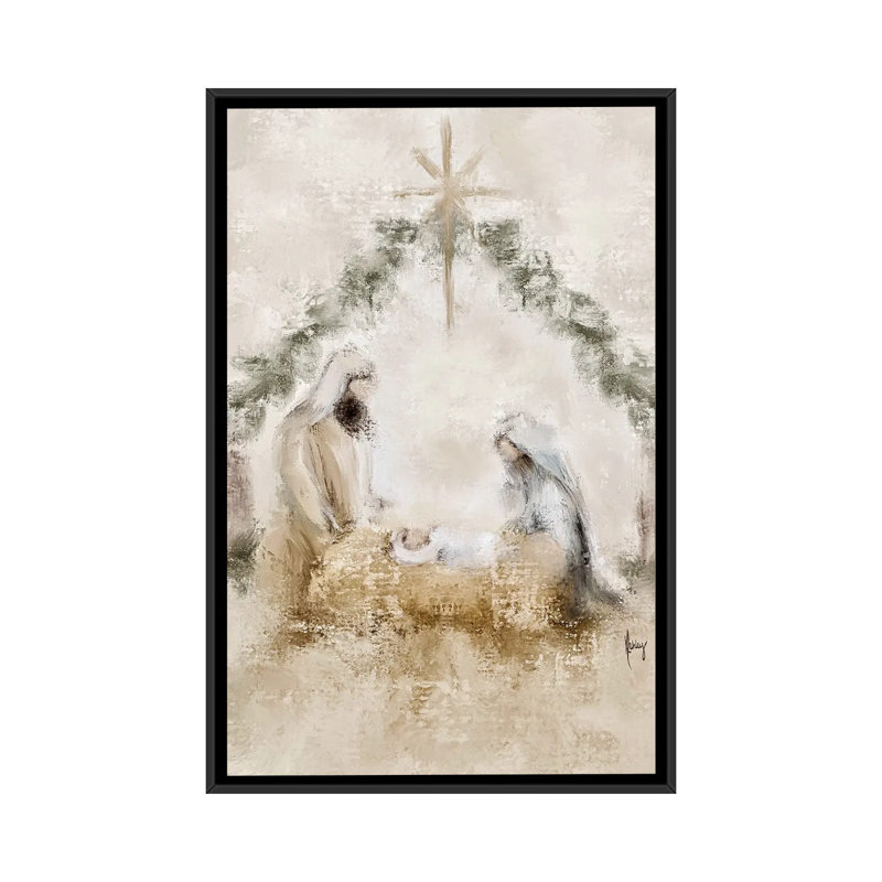 «Night Divine», reproduction d'art sur toile encadrée, Cadre flottant sans passe-partout, H 40 po x l 26 po, Noir
