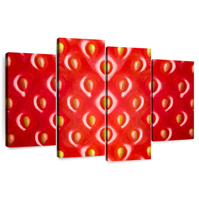 Yarlin Magnified Red Strawberry, 54" H x 84" W