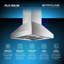 PROLINE 36-Inch Professional Island Range Hood, Ducted, 1200 CFM, Stainless Steel, LED Lights, LCD Touch Control, ULTRA-QUIET Blower Motor, 4 Speed, 3-Year Warranty