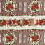 Ensemble de 4 napperons de Noël, poinsettias, feuilles, clochettes, flocons de neige, hiver