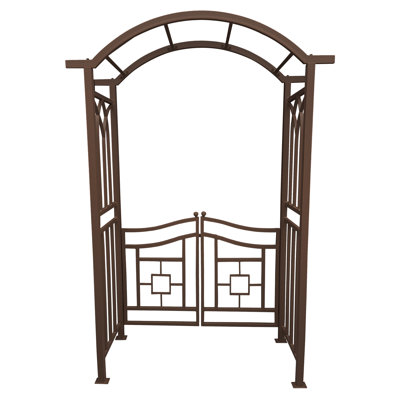 Arche de jardin en aluminium avec barrière