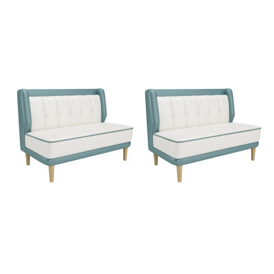 Banc rembourré en similicuir Nordic Modern