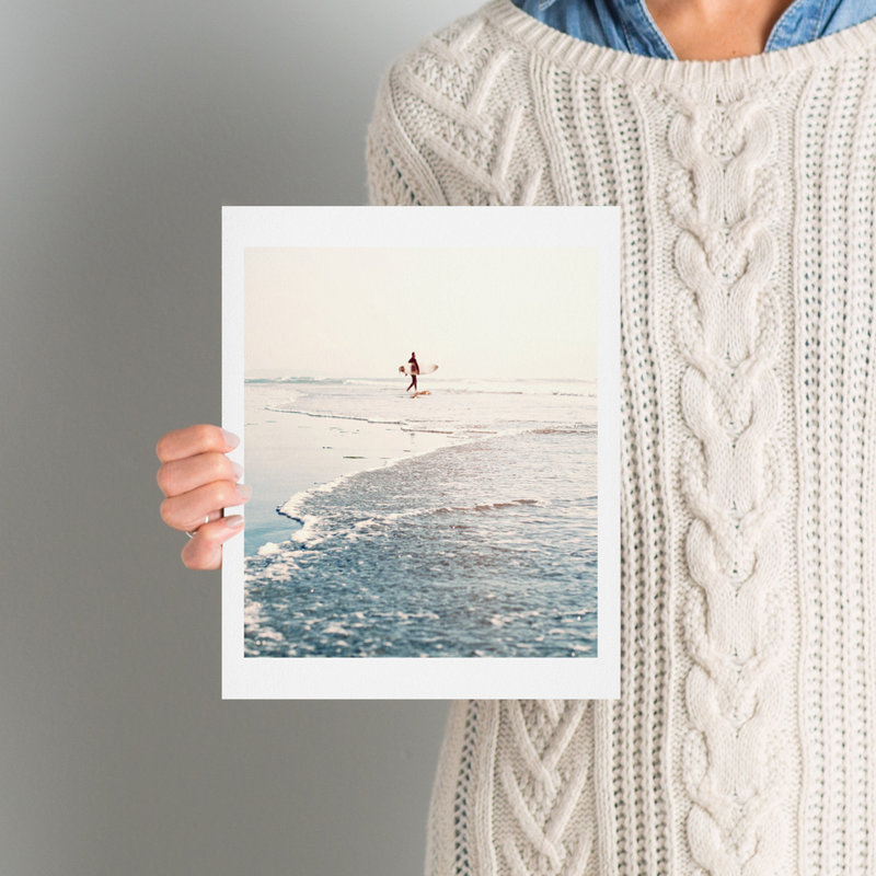 « surfer dude », reproduction de photo, H 10 po x l 8 po x P 0,12 po