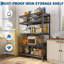 Rangement de garage robuste, étagère en métal, système d'organisation réglable à 5 niveaux, tablettes de garde-manger robustes, unité de rangement d'entrepôt de grande capacité, noir