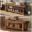 55" Solid Wood Entryway Bench with Shoe Storage, Rustic Charred Wood Grain Foyer Bench with Open Shelf for Hallway, Mudroom, Bedroom, Easy Assembly-31547342