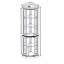 Vitrine de coin élégante avec rangement intégré 69,84 "H-718972256