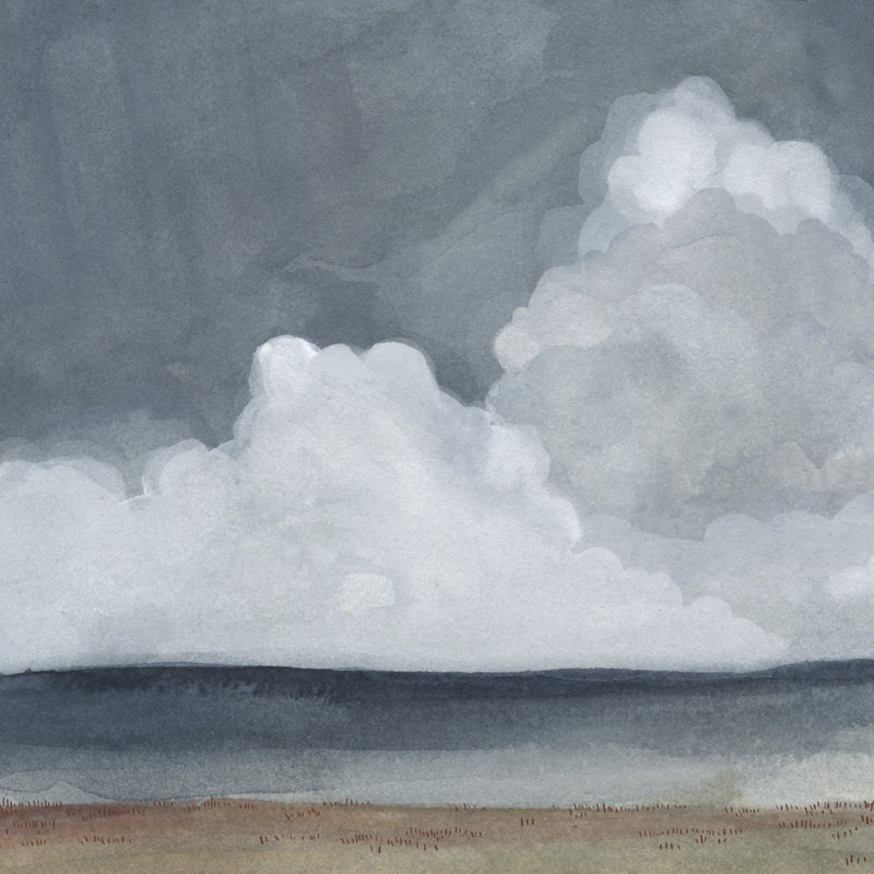 Cloud Landscape I 1 Piece Wrapped Canvas Painting, 30cm H x 30cm W x 3.8cm D