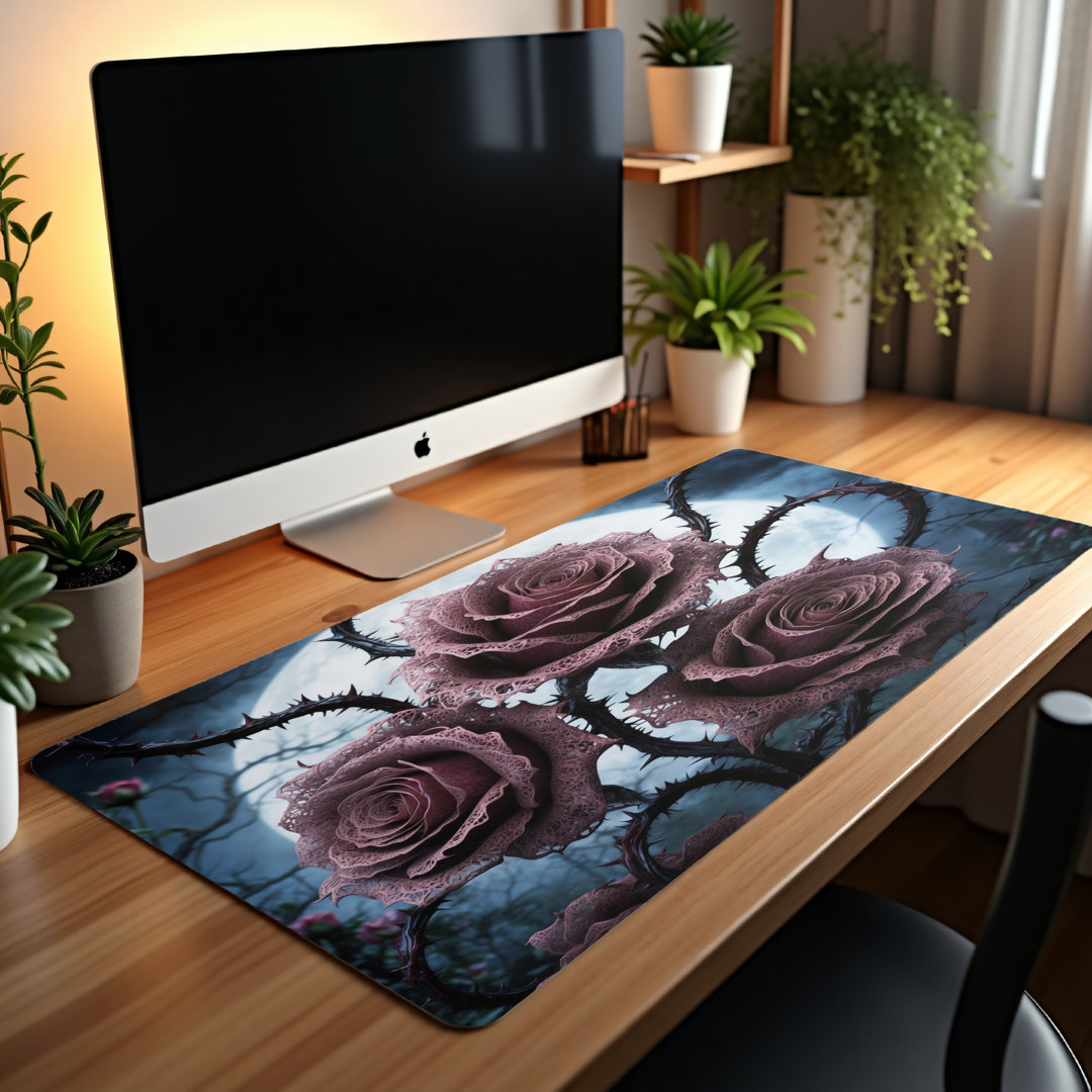 Gothic Rose Thorn Desk Mat