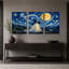"White Ghost Witch Hat Under Full Moon" Halloween, ensemble de 3 toiles murales-2064066606
