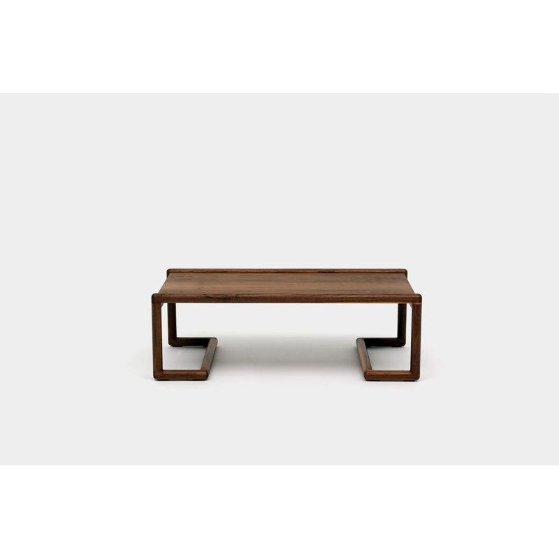 Untitled Solid Wood Coffee Table, Walnut, 12" H x 60" L x 40" W