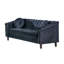 Ensemble de salon 3 pièces en microfibre noire avec fauteuil et causeuse-88513555