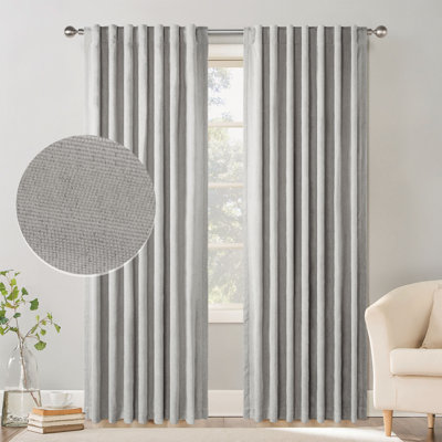 Paire de rideaux occultant en chenille (2 panneaux)