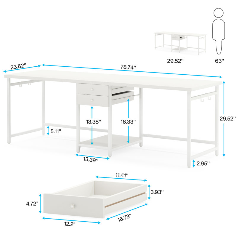 Bureau Jenacia, White