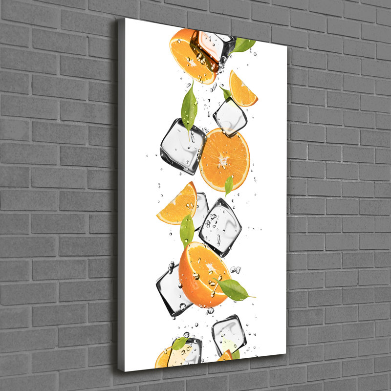 Oranges And Ice - Wrapped Canvas Print